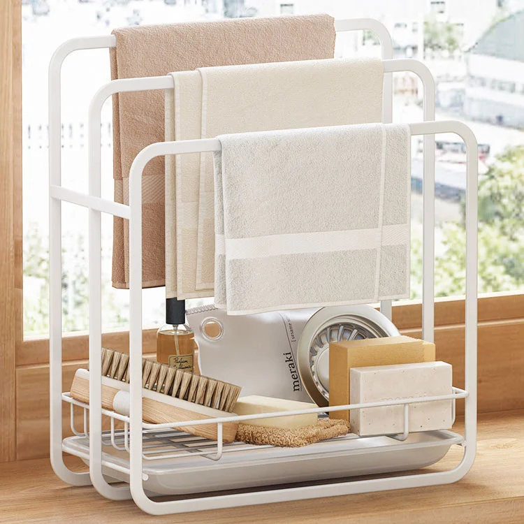 metal kitchen towel draining rack